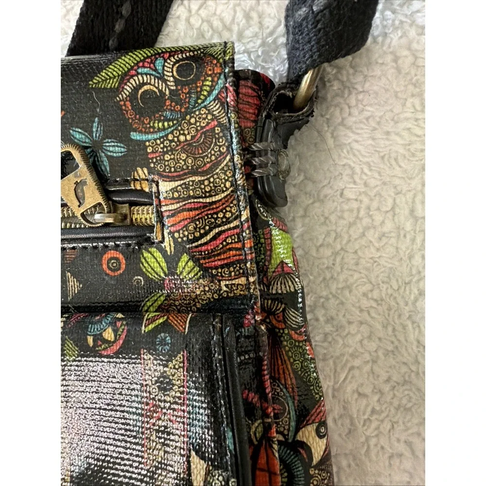 Sak Roots Purse Crossbody Bag Coated Eco Twill Floral Print Multicolored